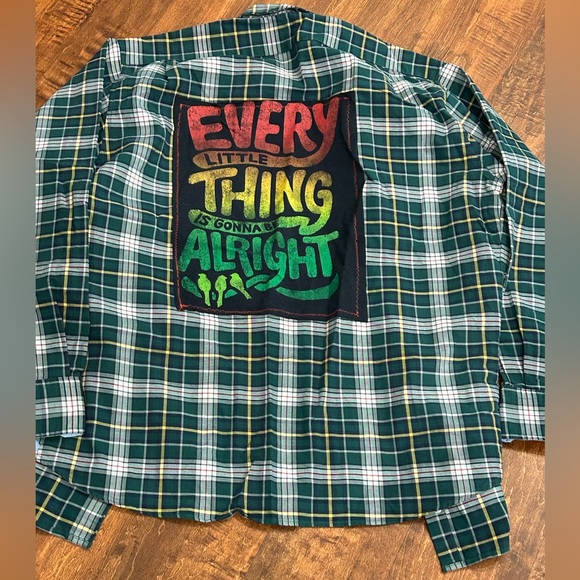 NWT UpCycled Graphic Flannel Bob Marley Graphic Flannel size xL - Picture 3 of 8